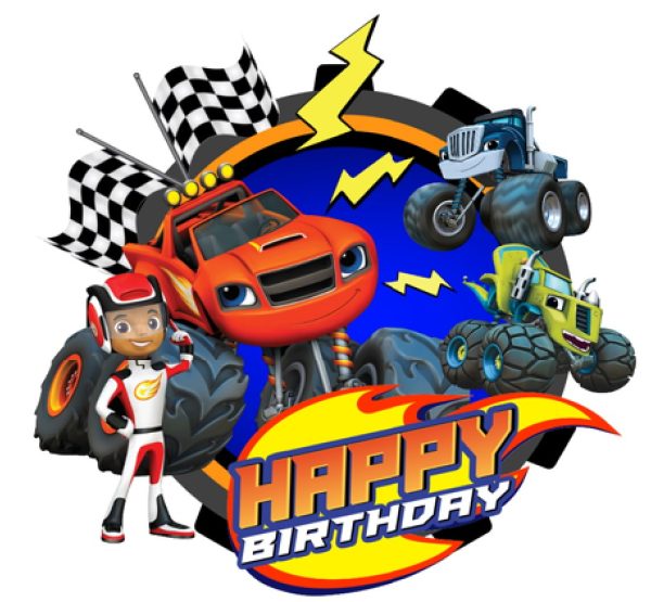 Topper para Torta de Cumpleaños Blaze Monster Machine