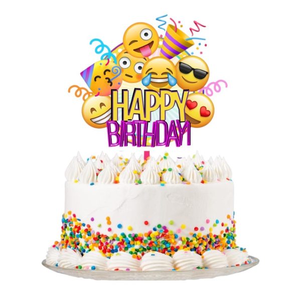 Topper para Torta de Cumpleaños Emojis - Imagen 2