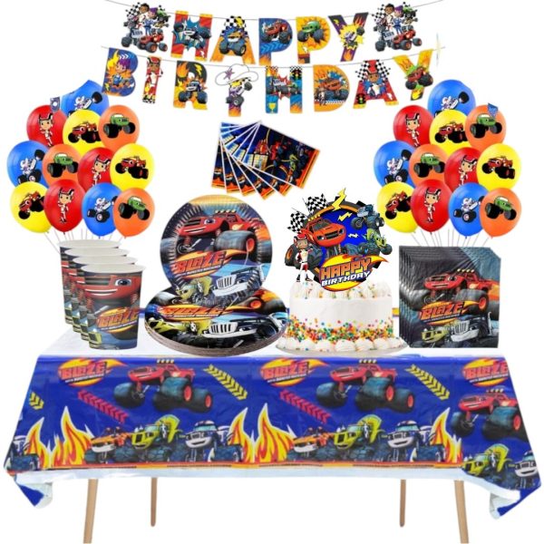 Cotillón Globos Decorativo Cumpleaños Blaze Monster Machine