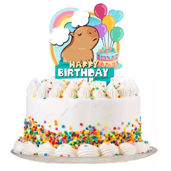 Topper para Torta de Cumpleaños Capibara - Imagen 2