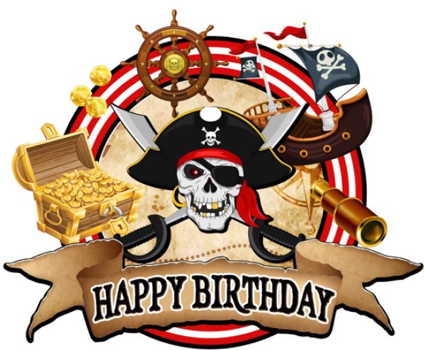 Topper para Torta de Cumpleaños Piratas