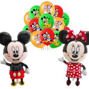 Set Globos Aluminio +Látex Cumpleaños Mickey Mouse