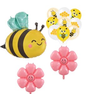 Set Globos Aluminio + Látex Abejita