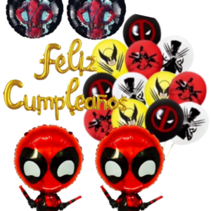 Set Globos Aluminio Deadpool