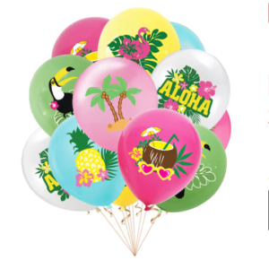 Pack 12 Globos Látex Hawaiino/Verano/