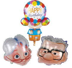 Set Globos Aluminio 3pzas Cumpleaños Up. Una aventura de altura