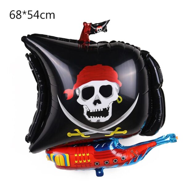 Set Globos Aluminio Piratas 4 pzas - Imagen 2
