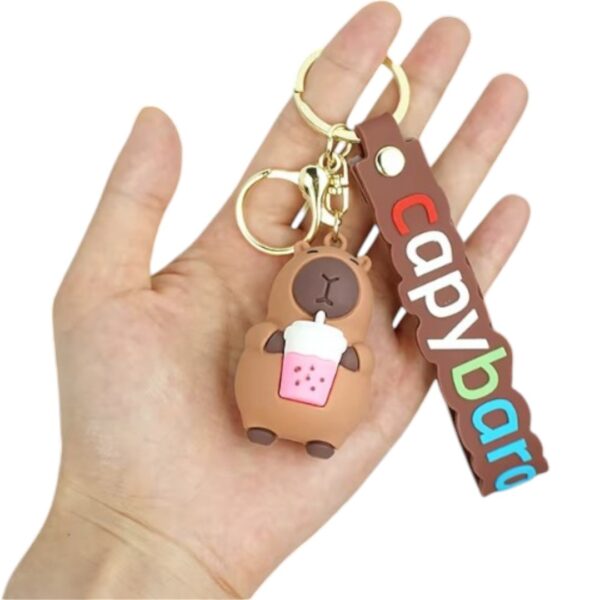 Llavero Colección Capibara/Carpincho 6cm x 5cm (Vaso) - Imagen 2