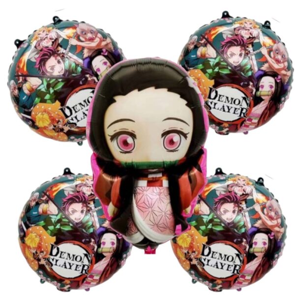 Set Globos Aluminio Nezuko 5pzas