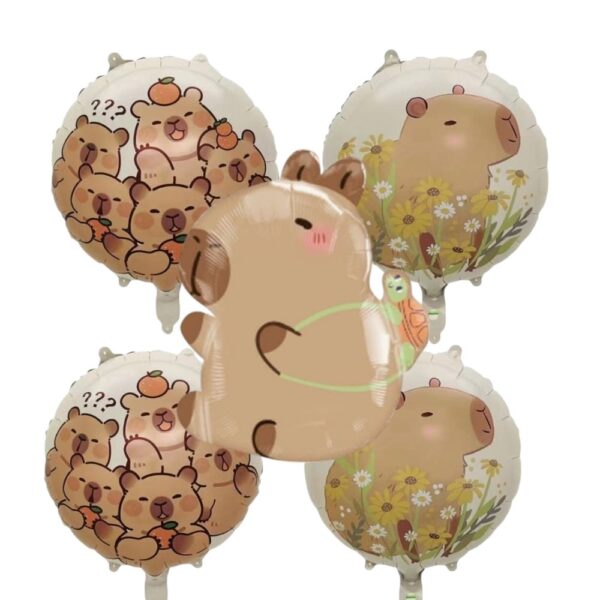 Set Globos Aluminio Capibara 5pzas