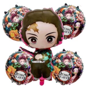 Set Globos Aluminio Demon Slayer 5pzas