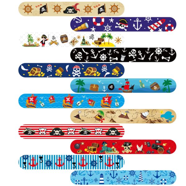 Pulseras Slap Decorativa 12 unidades Piratas