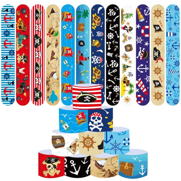 Pulseras Slap Decorativa 12 unidades Piratas - Imagen 3