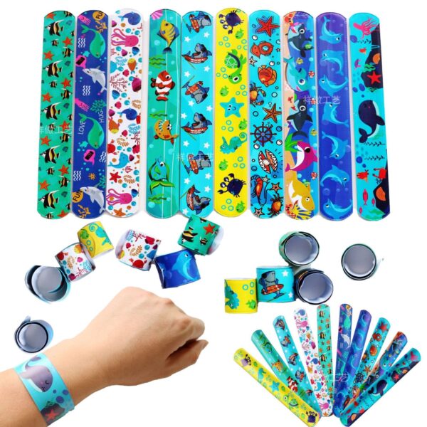 Pulseras Slap Decorativa 12 unidades Mundo Marino - Imagen 2