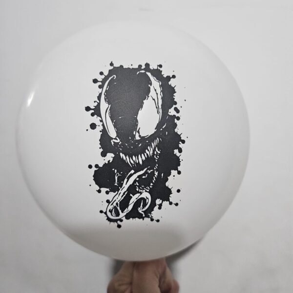 Pack 12 Globos Látex Cumpleaños Venom mod 3 - Imagen 4