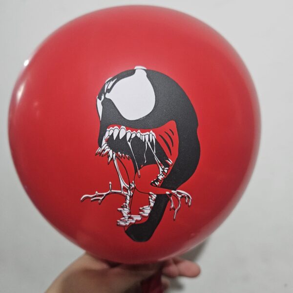 Pack 12 Globos Látex Cumpleaños Venom mod 3 - Imagen 3