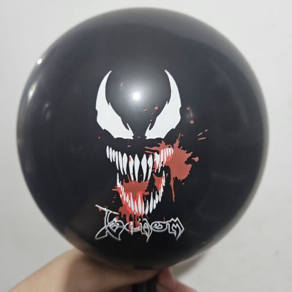 Pack 12 Globos Látex Cumpleaños Venom mod 3 - Imagen 2