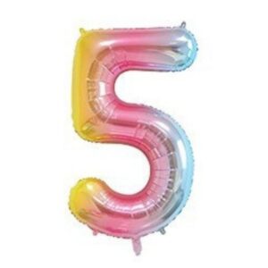 Globo Metálico Numero 5 Tornasol 32″ (70cm)