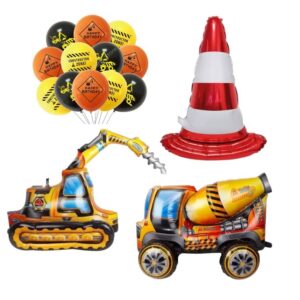 Set Globos Aluminio + látex Construcción