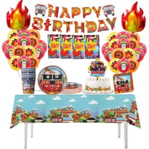 Cotillón Globos Decorativo Cumpleaños Bombero