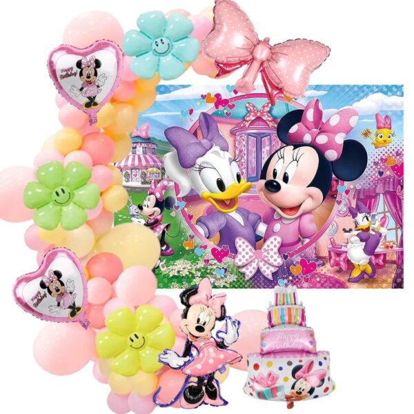 Kit de Arco Globos Decorativo Minnie Mouse (88 pzas)