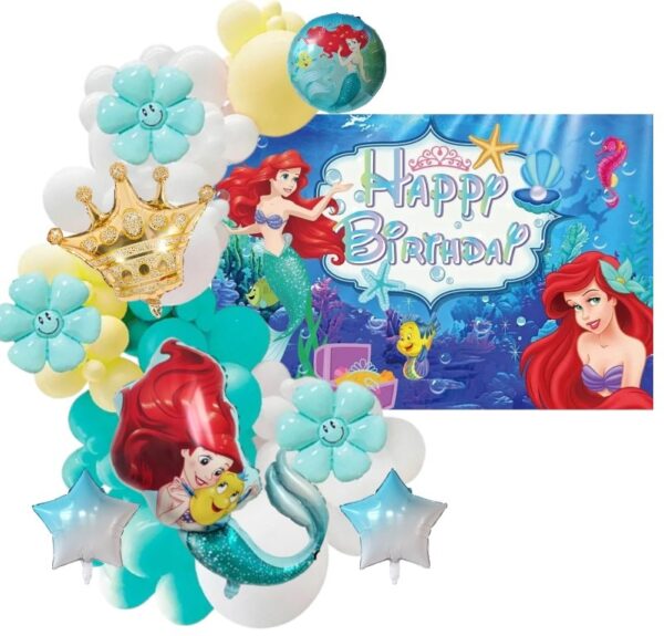 Kit de Arco Globos Decorativo La sirenita ( 111pzas)