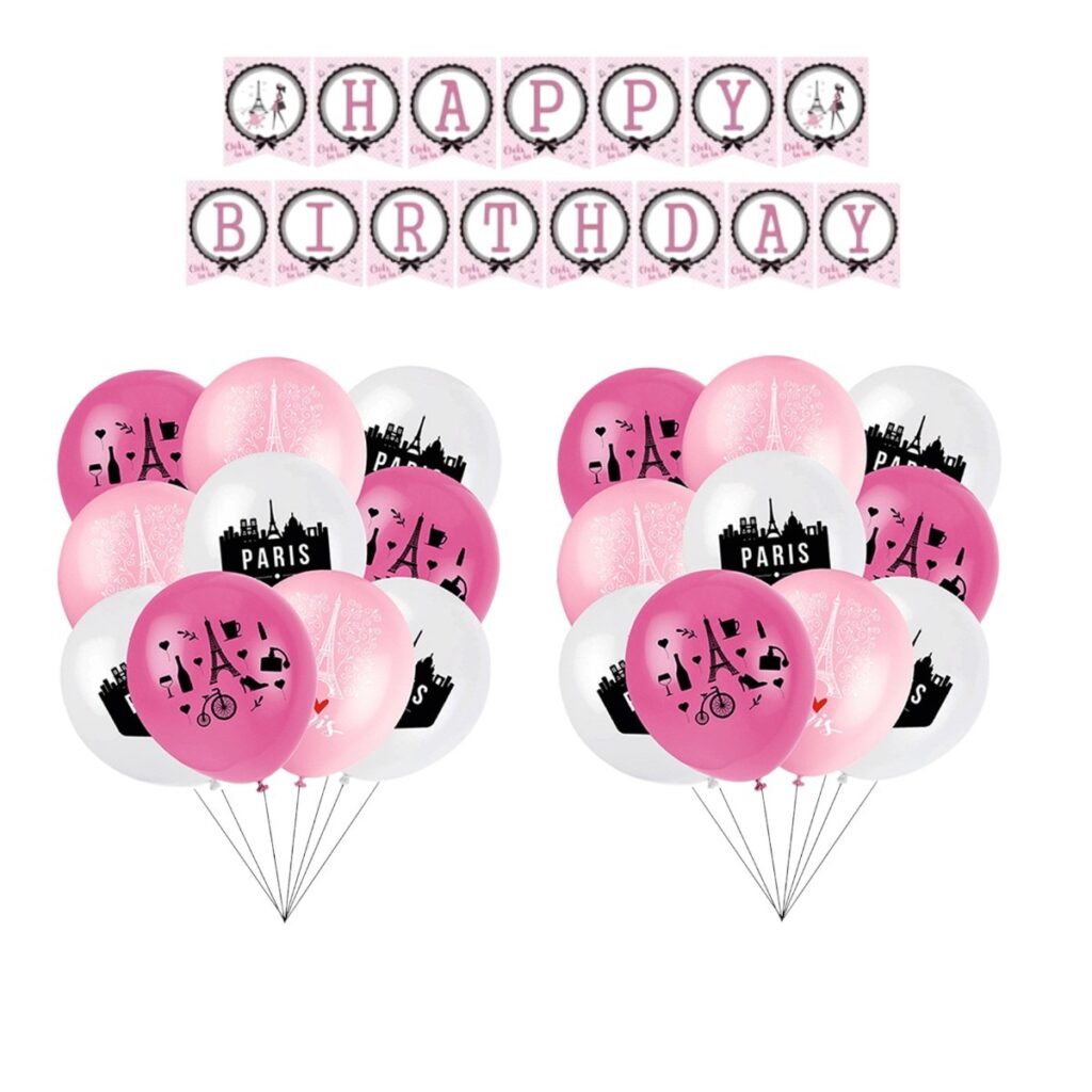 Set Bander n Globos L tex Cumplea os Paris Tu Fiesta A Un Click