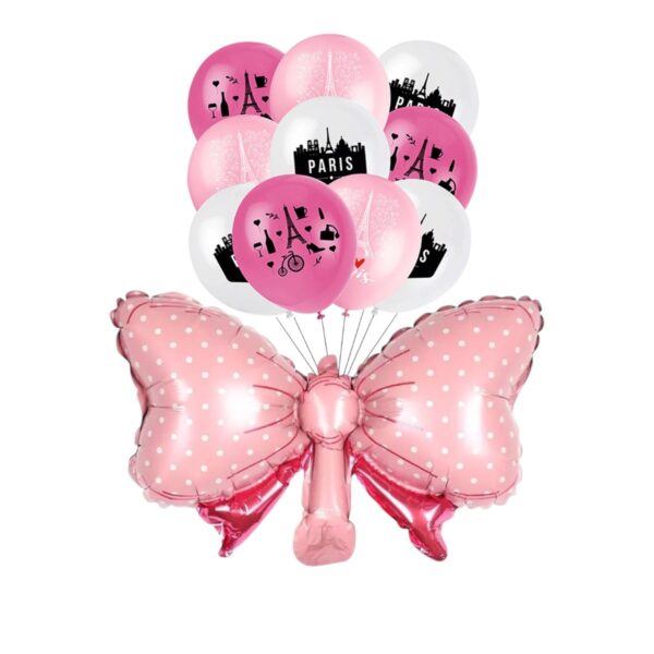 Set Globos látex + Aluminio Cumpleaños Paris