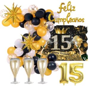 Kit de Arco Globos Decorativo fiesta 15 años 86pzas