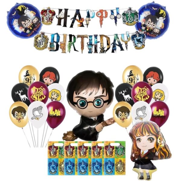 Set Globos Decorativo + Bolsas  Cumpleaños Harry Potter