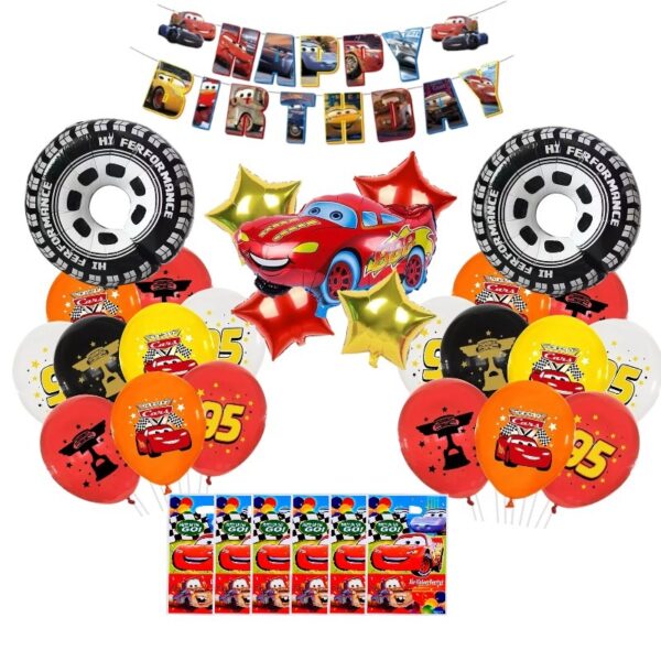 Set Globos Decorativo + Bolsas  Cumpleaños cars