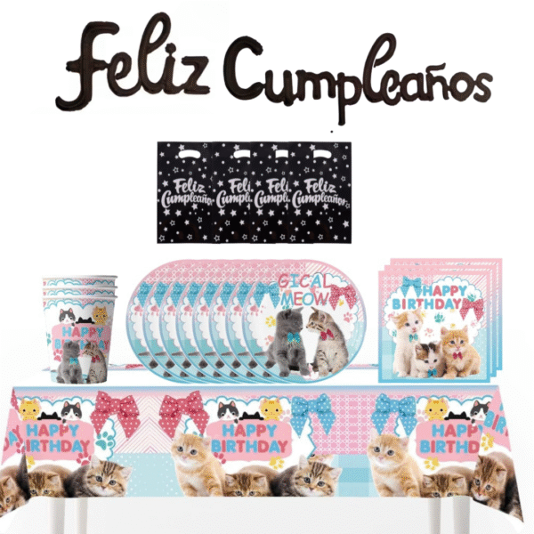Cotillón Decorativo Gatitos divertidos