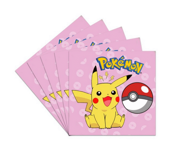 Servilletas Decorativas para cumpleaños Pokemon (Rosa)