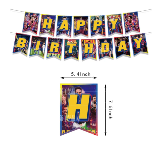 Banderín/ Guirnalda para Cumpleaños Barcelona
