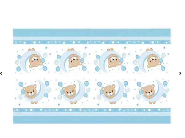 Mantel Decorativo Cumpleaños Baby Shower azul 137cm x 185cm