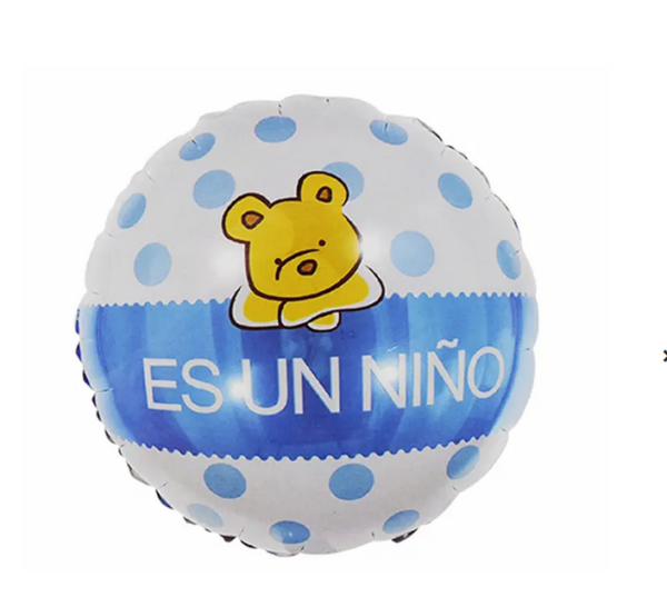 Set de globos cotillón decorativo Baby Shower ( niño) - Imagen 6