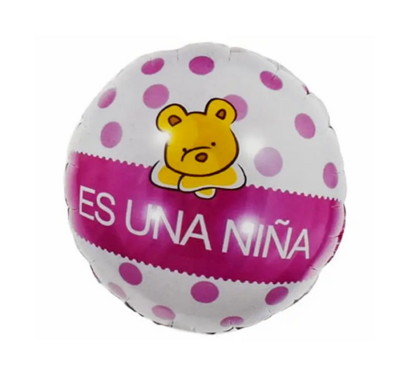 Set de globos cotillón decorativo Baby Shower ( niña) - Imagen 5