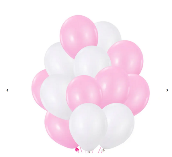 Set de globos cotillón decorativo Baby Shower ( niña) - Imagen 6