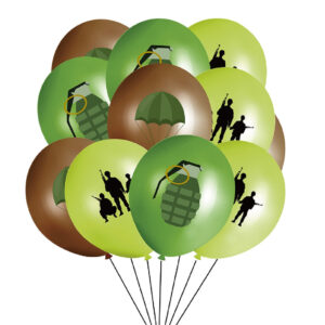 Pack 12 Globos Látex Militar