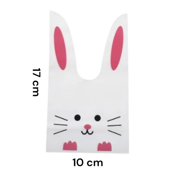Bolsas conejo de Pascua 10 Unidades (Rosa)