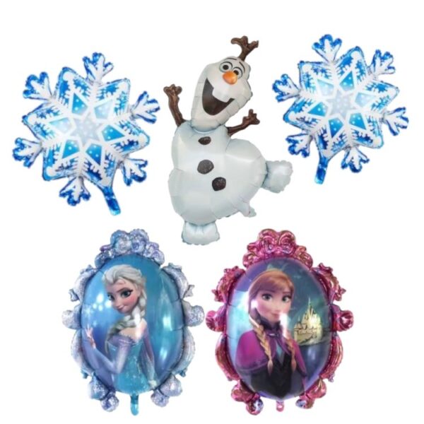 Set Globos Aluminio para Cumpleaños Frozen 5pzas (Olaf)