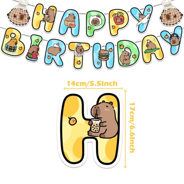 Banderín/ Guirnalda para Cumpleaños Capibara (Carpincho)