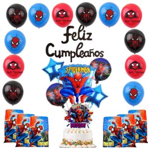 Kit de globos decorativo Feliz Cumpleaños Spiderman
