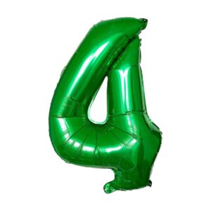 Globo Metálico Numero 4 Verde 32″ (70cm)