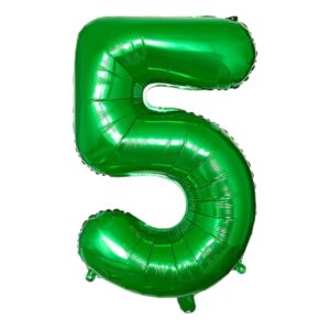 Globo Metálico Numero 5 Verde 32″ (70cm)