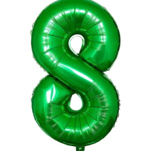 Globo Metálico Numero 8 Verde 32″ (70cm)