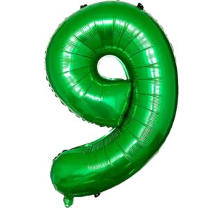 Globo Metálico Numero 9 Verde 32″ (70cm)