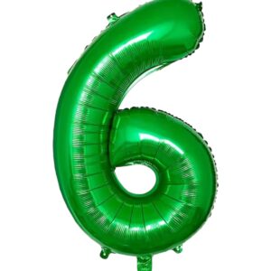 Globo Metálico Numero 6 Verde 32″ (70cm)