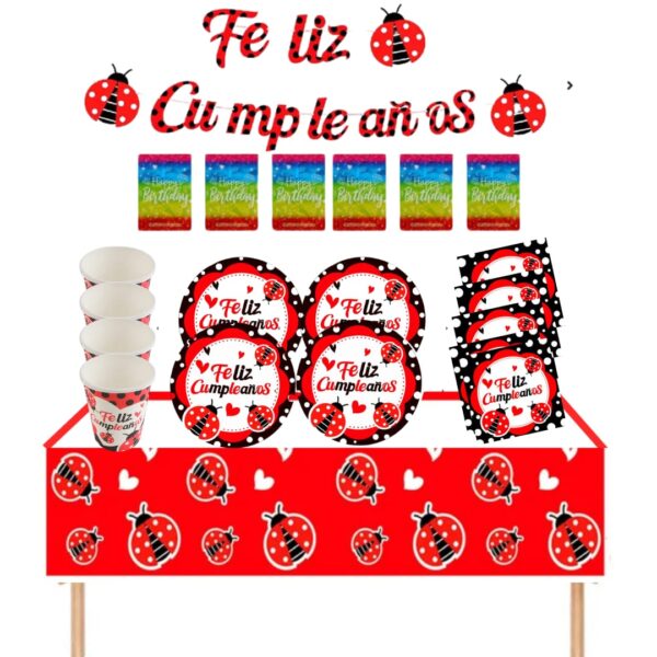 Cotillón Decorativo para Cumpleaños Chinita/mariquita