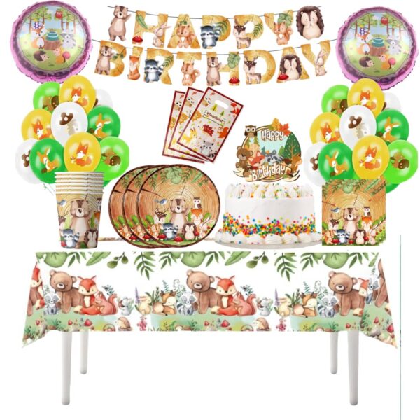 Cotillón y Globos para Cumpleaños Animalitos del Bosque